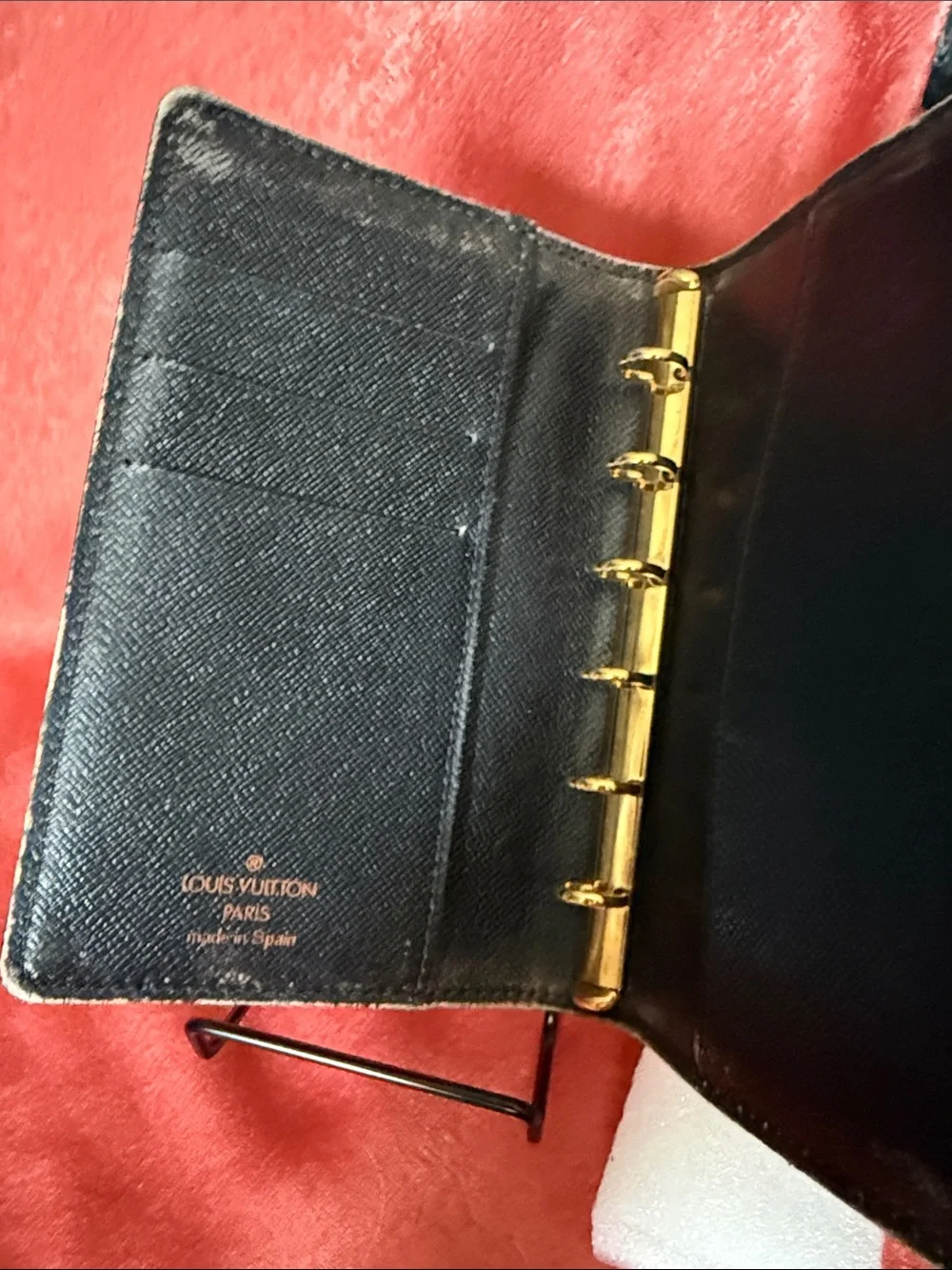 Louis Vuitton Red Epi Leather Agenda Cover with Snap